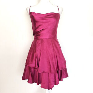 NEW!! Selfie Leslie SIZE L Burgundy Dressy Halter Romper Ruffle Shorts Sleeveles